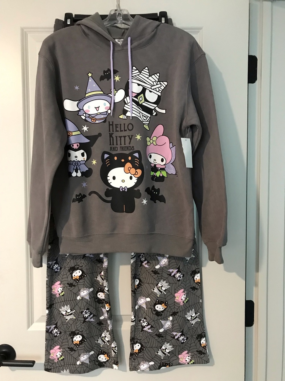 Hello Kitty Halloween Hoodie and SweatSuit - Gray